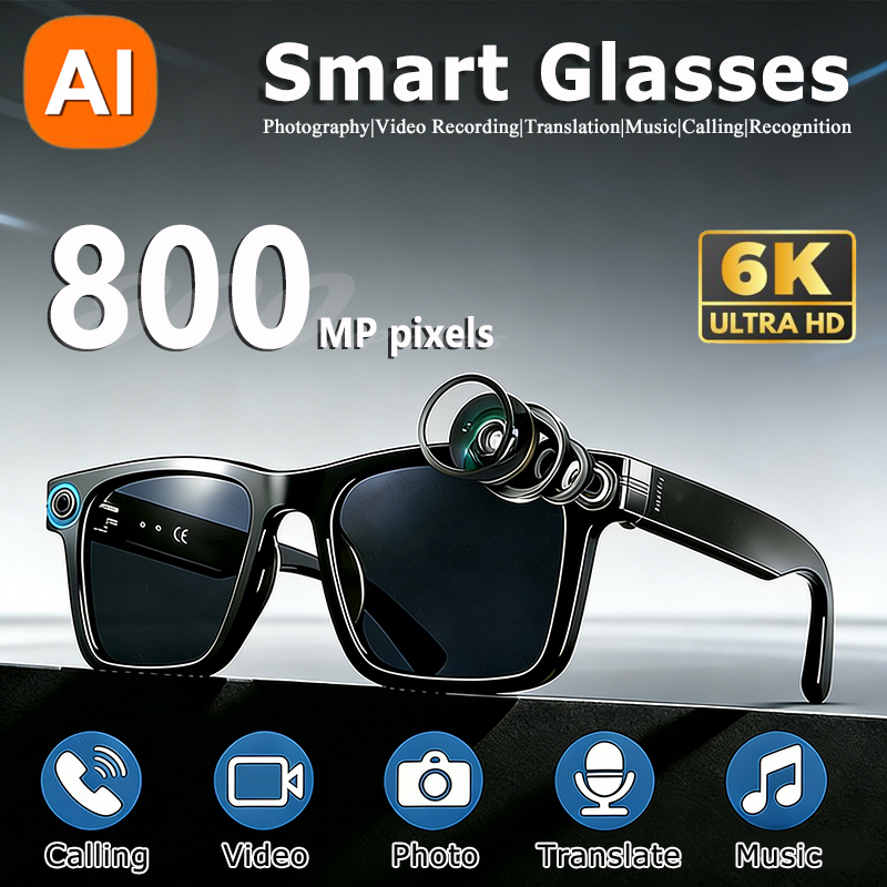 Smart Glasses Lens - 6K HD AI Camera Glasses 800MP