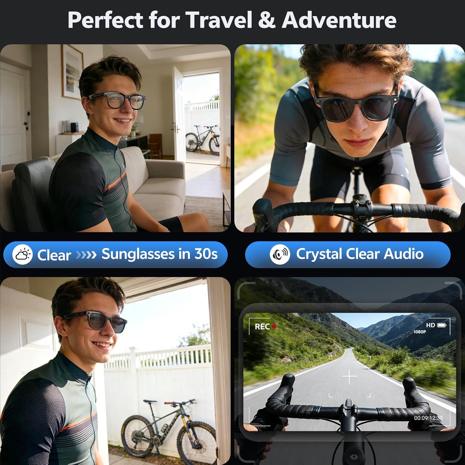 2026 4K 8MP Smart Glasses Men  - Smart Glasses Lens ulasan dan harga