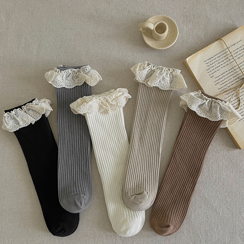 Ruffle Baby Girls Knee High So - Baby Sock Oximeter ulasan dan harga