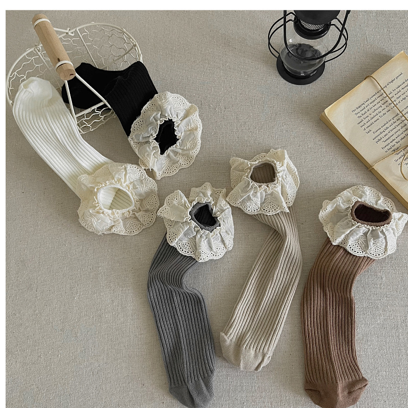 Ruffle Baby Girls Knee High So - Baby Sock Oximeter ulasan dan harga