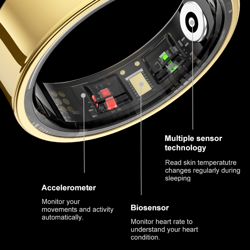 R09 Smart Ring Men Women with  - Temperature Ring Skin ulasan dan harga