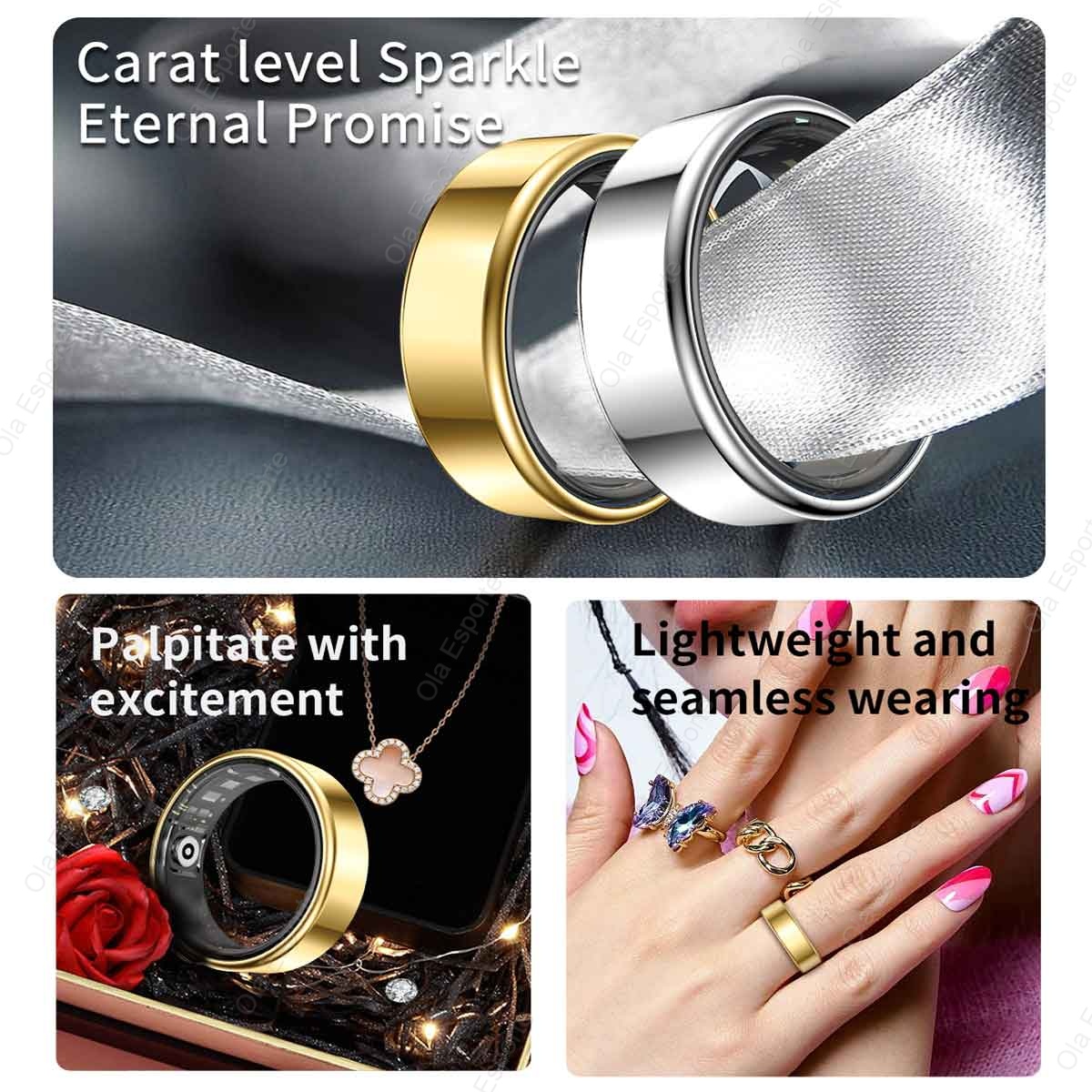 R09 Smart Ring Men Women with  - Temperature Ring Skin ulasan dan harga