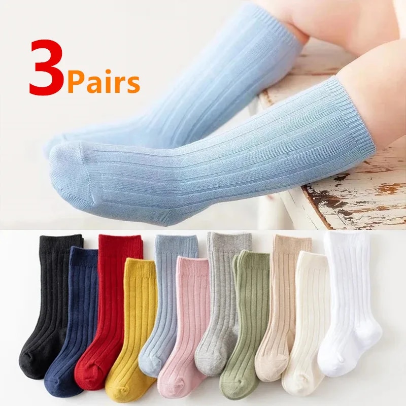 3Pairs/Lot Baby Knee High Sock - Baby Sock Oximeter ulasan dan harga